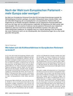 Nach der Wahl zum Europäischen Parlament - mehr Europa oder weniger? - Wirtschaftsdienst