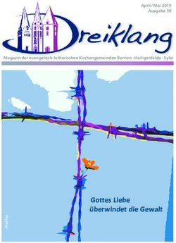 GottesLiebe überwindetdieGewalt - April / Mai 2019 Ausgabe 38 Magazin der evangelisch-lutherischen Kirchengemeinden Barrien Heiligenfelde Syke ...
