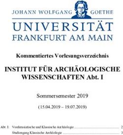 INSTITUT F&Uuml;R ARCH&Auml;OLOGISCHE - WISSENSCHAFTEN Abt. I - Goethe-Universit&auml;t