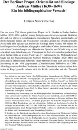 Der Berliner Propst, Orientalist und Sinologe Andreas M&uuml;ller (1630 -1694) Ein bio-bibliographischer Versuch