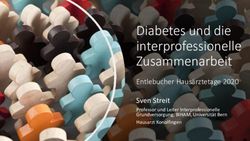 Diabetes und die interprofessionelle Zusammenarbeit - Entlebucher Haus&auml;rztetage 2020