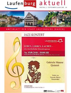 AMTSBLATT DER STADT LAUFENBURG (BADEN) - FREITAG, 7. SEPTEMBER 2018 NR. 36