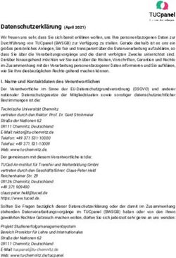 Datenschutzerkl&auml;rung (April 2021) - TU Chemnitz