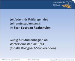 Leitfaden f&uuml;r Pr&uuml;fungen des Lehramtsstudiengangs im Fach Sport an Realschulen - Universit&auml;t Passau