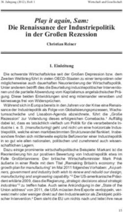 Die Renaissance der Industriepolitik in der Großen Rezession