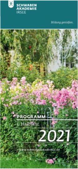 2021 PROGRAMM 1. Halbjahr - Schwabenakademie Irsee