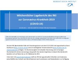 (COVID-19) W&ouml;chentlicher Lagebericht des RKI zur Coronavirus-Krankheit-2019