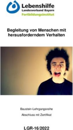 Begleitung von Menschen mit herausforderndem Verhalten - LGR-16/2022 Baustein-Lehrgangsreihe Abschluss mit Zertifikat