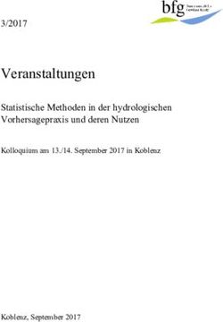 VERANSTALTUNGEN 3/2017 STATISTISCHE METHODEN IN DER HYDROLOGISCHEN VORHERSAGEPRAXIS UND DEREN NUTZEN - BFG