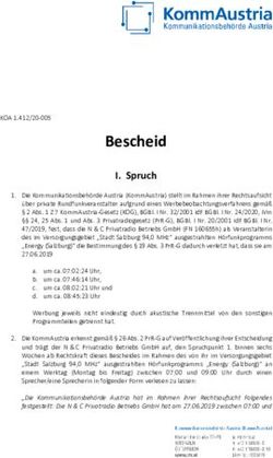 Bescheid I. Spruch - RTR.at