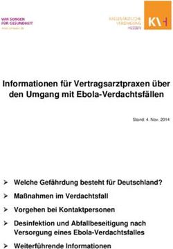 Informationen f&uuml;r Vertragsarztpraxen &uuml;ber den Umgang mit Ebola-Verdachtsf&auml;llen