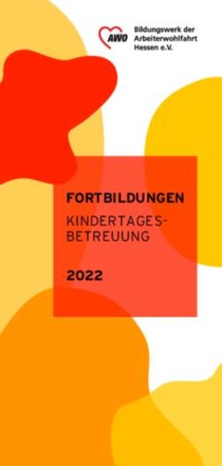 FORTBILDUNGEN KINDERTAGES-BETREUUNG 2022