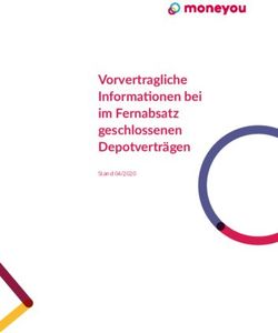 Vorvertragliche Informationen bei im Fernabsatz geschlossenen Depotverträgen - Stand 04/2020