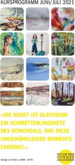 "DIE KUNST IST GLEICHSAM EIN SCHMETTERLINGSNETZ DES SCHICKSALS, DAS DIESE UNGEW&Ouml;HNLICHEN MOMENTE EINF&Auml;NGT." - KURSPROGRAMM JUNI/JULI 2021 ...
