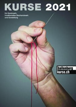 KURSE 2021 - Kurszentrum Ballenberg