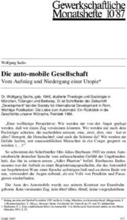 Die auto-mobile Gesellschaft - Vom Aufstieg und Niedergang einer Utopie