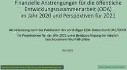 Finanzielle Anstrengungen f&uuml;r die &ouml;ffentliche Entwicklungszusammenarbeit (ODA) im Jahr 2020 und Perspektiven f&uuml;r 2021
