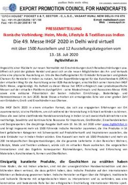Die 49. Messe IHGF 2020 in Delhi wird virtuell - mit &uuml;ber 1500 Ausstellern und 12 Ausstellungskategorien vom - EPCH