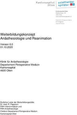 Weiterbildungskonzept An&auml;sthesiologie und Reanimation