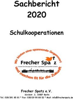 Sachbericht 2020 Schulkooperationen - Frecher Spatz e.V - Frecher Spatz eV