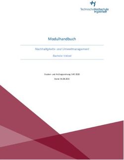 Modulhandbuch Nachhaltigkeits- und Umweltmanagement - Bachelor Vollzeit