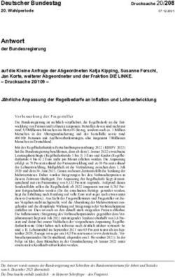 Antwort der Bundesregierung - Deutscher Bundestag