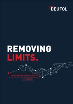 REMOVING LIMITS. EINLADUNG ZUR HAUPTVERSAMMLUNG 29. JUNI 2021