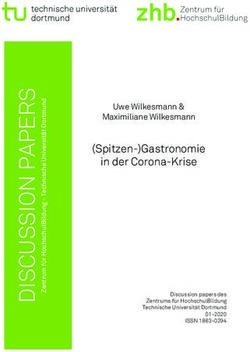 (Spitzen-)Gastronomie in der Corona-Krise - TU Dortmund