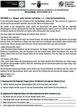 OPCIÓN A - Länger oder kürzer schlafen ? - Die Zeitumstellung - Universidad de Murcia