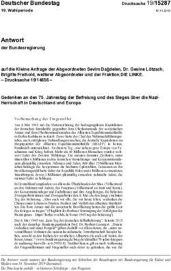 Antwort der Bundesregierung - Deutscher Bundestag - Reguvis