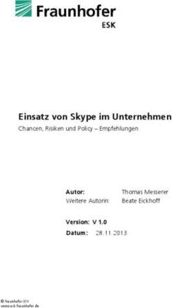 Einsatz von Skype im Unternehmen - Chancen, Risiken und Policy - Empfehlungen Autor: Weitere Autorin