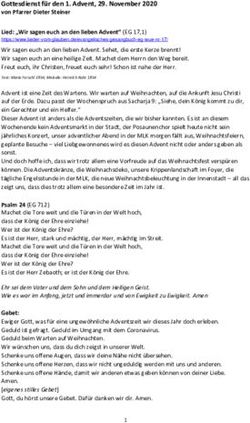 Gottesdienst f&uuml;r den 1. Advent, 29. November 2020 von Pfarrer Dieter Steiner