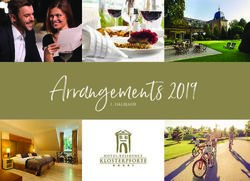 Arrangements 2019 I. HALBJAHR - in der Hotel-Residence Klosterpforte