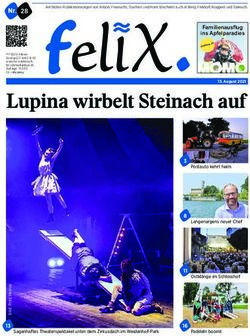 Lupina wirbelt Steinach auf - felix. die zeitung.
