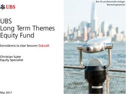 UBS Long Term Themes Equity Fund - Investieren in eine bessere Zukunft Christian Suter Equity Specialist - Die Fondsplattform