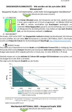 BASISWISSEN KLIMASCHUTZ - Wie werden wir bis zum Jahre 2035 klimaneutral?