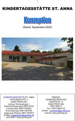 KINDERTAGESSTÄTTE ST. ANNA - (Stand: September 2020) - Gemeinde Pemfling