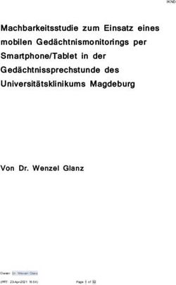 Machbarkeitsstudie zum Einsatz eines mobilen Ged&auml;chtnismonitorings per Smartphone/Tablet in der Ged&auml;chtnissprechstunde des Universit&auml;tsklinikums ...
