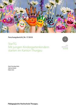StarTG Mit jungen Kindergartenkindern starten im Kanton Thurgau - Forschungsbericht | Nr. 17/2018