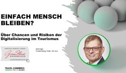 EINFACH MENSCH BLEIBEN? - &Uuml;ber Chancen und Risiken der Digitalisierung im Tourismus
