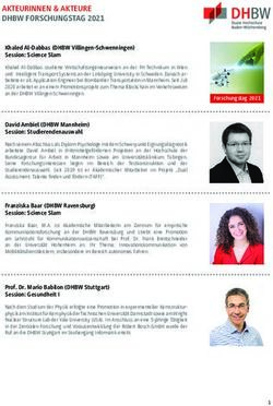 AKTEURINNEN & AKTEURE DHBW FORSCHUNGSTAG 2021