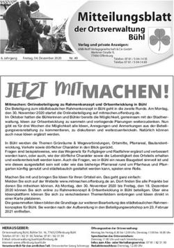 Mitteilungsblatt - Ortsverwaltung B&uuml;hl