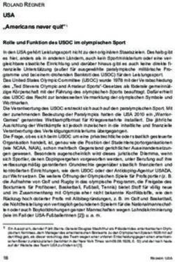 USA ROLAND REGNER - Institut für Angewandte Trainingswissenschaft