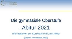 Abitur 2021 - Die Gymnasiale Oberstufe - Informationen Zur Kurswahl Und ...