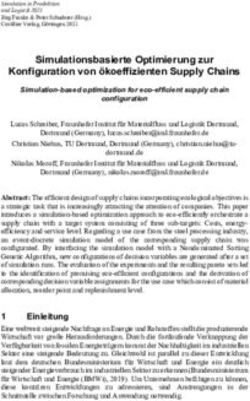 Simulationsbasierte Optimierung zur Konfiguration von &ouml;koeffizienten Supply Chains