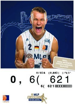 MIDSEASON SEASON 2017/2018 - INKL. JUNIOR BASKETS, MLP-CUP - MLP Academics Heidelberg