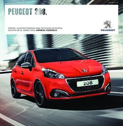 PREISE, AUSSTATTUNGEN UND TECHNISCHE DATEN. G&Uuml;LTIG AB 10. M&Auml;RZ 2018. IMPRESS YOURSELF.