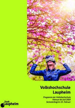 Volkshochschule Laupheim - Programm der Volkshochschule Februar bis Juli 2019 Semesterbeginn 25. Februar