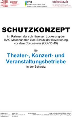 SCHUTZKONZEPT im Rahmen der schrittweisen Lockerung der BAG-Massnahmen zum Schutz der Bevölkerung vor dem Coronavirus (COVID-19) - Theater.ch