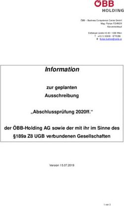Information zur geplanten Ausschreibung "Abschlusspr&uuml;fung 2020ff." der &Ouml;BB-Holding AG sowie der mit ihr im Sinne des 189a Z8 UGB verbundenen ...